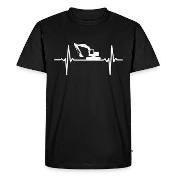 Battements de coeur Bagger Ouvriers du bâtiment - T-shirt Premium bio Homme - noir - Devant - Nico (187cm)