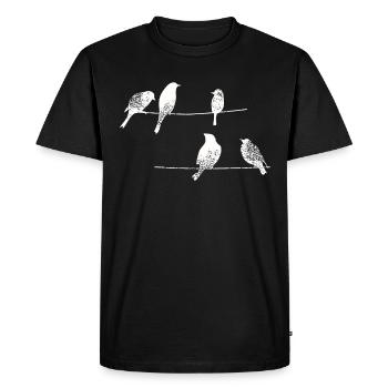 Oiseaux oiseaux - J'aime les oiseaux - T-shirt Premium bio Homme - noir - Devant - Nico (187cm)