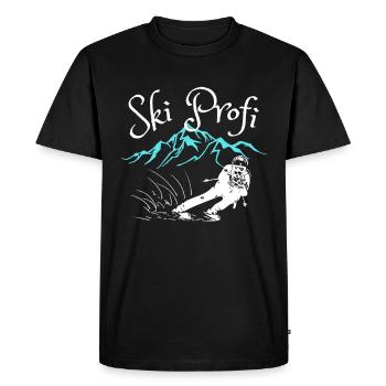 PROFESSIONNEL DU SKI! CONCEPTION DE PISTES DE SKI AMUSANTES - T-shirt Premium bio Homme - noir - Devant - Nico (187cm)