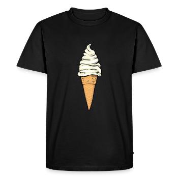 la glace - T-shirt Premium bio Homme - noir - Devant - Nico (187cm)
