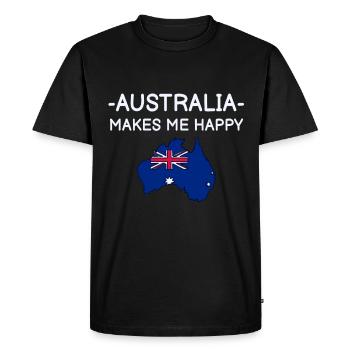 Australie - T-shirt Premium bio Homme - noir - Devant - Nico (187cm)