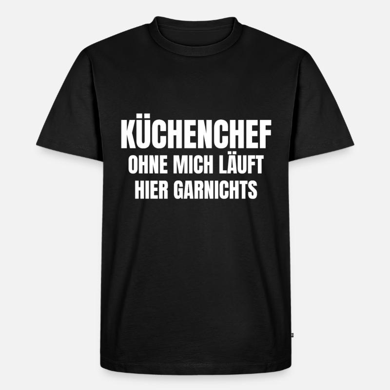 Küchenchef - Männer Premium Bio T-Shirt - Schwarz