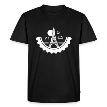 Paris France Eiffel Tower Louvre Notre Dame - Men's Premium Organic T-Shirt - black - Front - Nico (187cm)