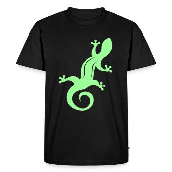 lézard - T-shirt Premium bio Homme - noir - Devant - Nico (187cm)