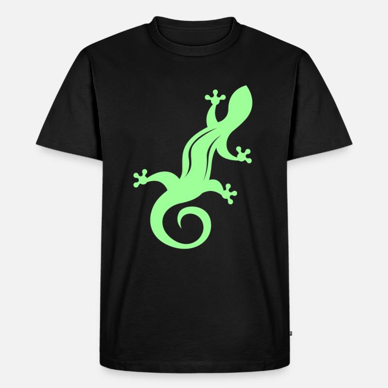 Eidechse - Männer Premium Bio T-Shirt - Schwarz