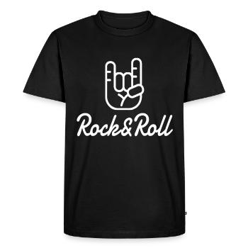 Rock n Roll - Men's Premium Organic T-Shirt - black - Front - Nico (187cm)