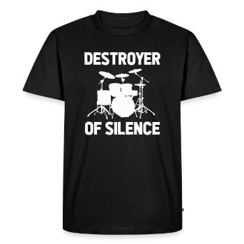 Drummer Drummer - Funny Drums Saying - Men's Premium Organic T-Shirt - black - Front - Nico (187cm)