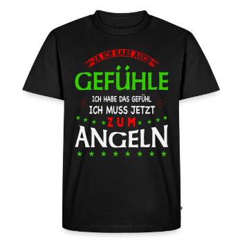 Pêche Pêche Pêche pêche poisson pêche cadeau de pêche - T-shirt Premium bio Homme - noir - Devant - Nico (187cm)