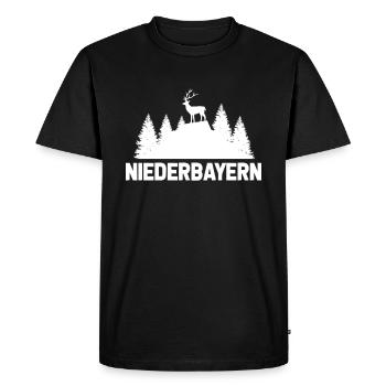 Basse-Bavière - T-shirt Premium bio Homme - noir - Devant - Nico (187cm)