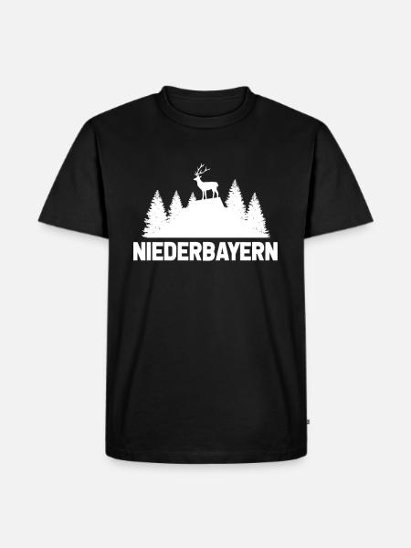 Niederbayern - Männer Premium Bio T-Shirt - Schwarz
