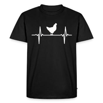 Pouls poulet pouls pouls - T-shirt Premium bio Homme - noir - Devant - Nico (187cm)