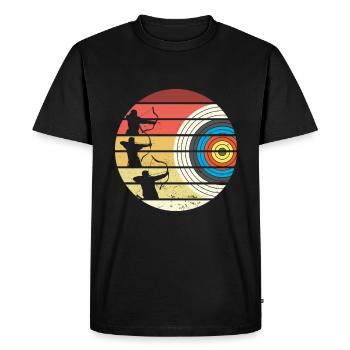 Archer tir à l’arc avec flèche et arc - T-shirt Premium bio Homme - noir - Devant - Nico (187cm)