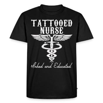Nurse Hospital Nurse Gift - Men's Premium Organic T-Shirt - black - Front - Nico (187cm)