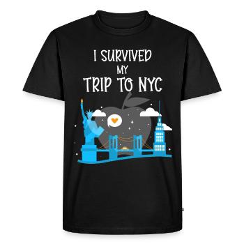 I Survived my trip to NYC New York NYC - T-shirt Premium bio Homme - noir - Devant - Nico (187cm)