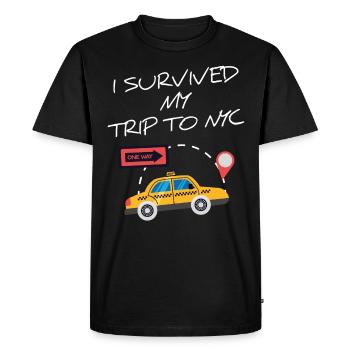 I Survived my trip to NYC New York NYC - T-shirt Premium bio Homme - noir - Devant - Nico (187cm)