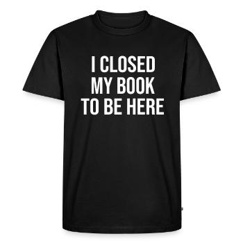 Ver de bibliothèque Amour de la bibliothèque Lire Bibliothèque Leseratte - T-shirt Premium bio Homme - noir - Devant - Nico (187cm)