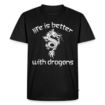 Dragon Dragon - T-shirt Premium bio Homme - noir - Devant - Nico (187cm)