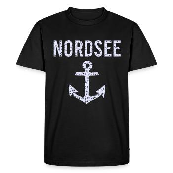 Mer du Nord - T-shirt Premium bio Homme - noir - Devant - Nico (187cm)