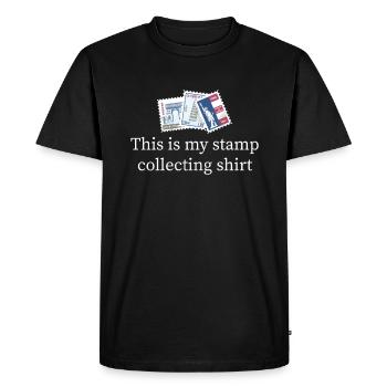 Philatelist Collection de timbres - T-shirt Premium bio Homme - noir - Devant - Nico (187cm)