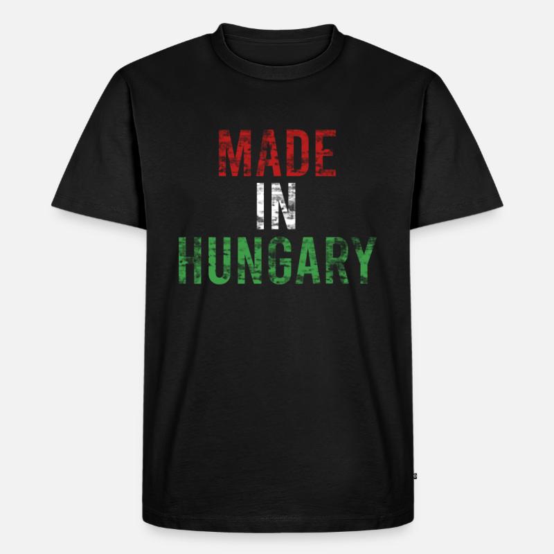 Ungarn - Männer Premium Bio T-Shirt - Schwarz