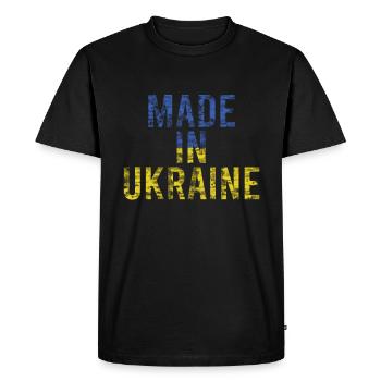 Ukraine - Men's Premium Organic T-Shirt - black - Front - Nico (187cm)