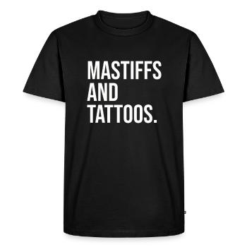 Mastiffs and Tattoos - Mastiff Dog - Men's Premium Organic T-Shirt - black - Front - Nico (187cm)