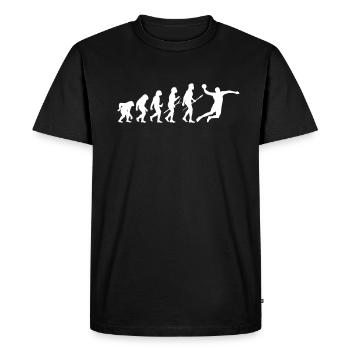 Handball Evolution Handballer Ballsport Team - Men's Premium Organic T-Shirt - black - Front - Nico (187cm)