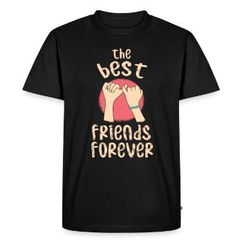 best friends - Men's Premium Organic T-Shirt - black - Front - Nico (187cm)