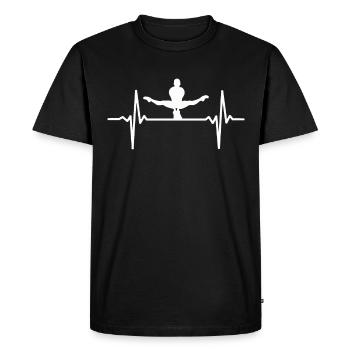 Gymnastique gymnastique gymnaste gymnaste battement de coeur cadeau - T-shirt Premium bio Homme - noir - Devant - Nico (187cm)