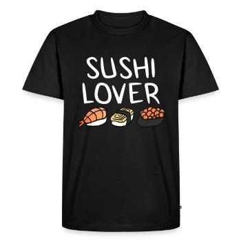 Sushi - T-shirt Premium bio Homme - noir - Devant - Nico (187cm)