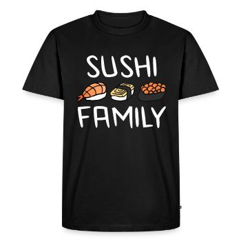 Sushi - T-shirt Premium bio Homme - noir - Devant - Nico (187cm)