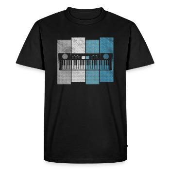 Clavier vintage - Keyboarders Cadeau - T-shirt Premium bio Homme - noir - Devant - Nico (187cm)