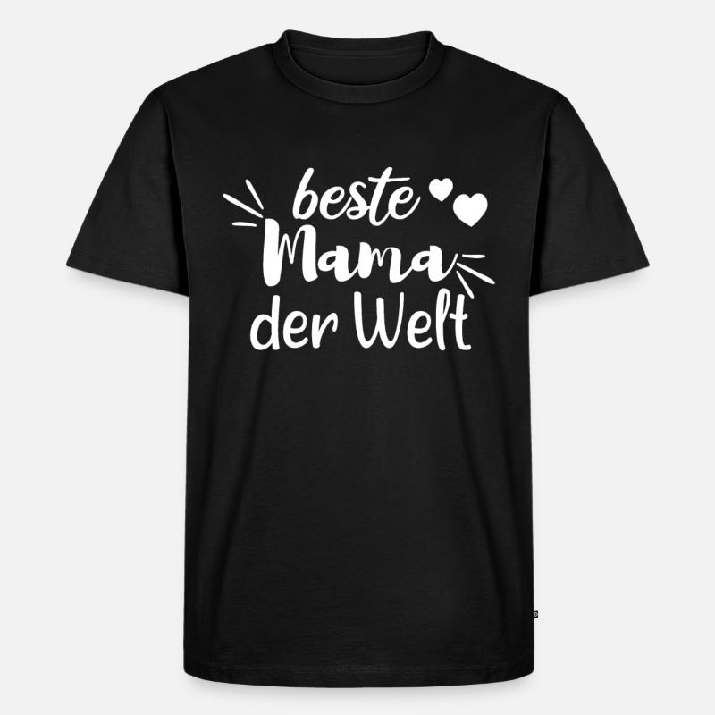 beste Mama - Männer Premium Bio T-Shirt - Schwarz