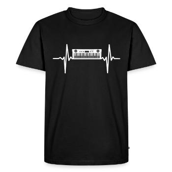 Clavier clavier synthétiseur piano clavier piano - T-shirt Premium bio Homme - noir - Devant - Nico (187cm)