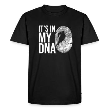 Hockey de l’ADN hockeyeur fingerprint sort - T-shirt Premium bio Homme - noir - Devant - Nico (187cm)