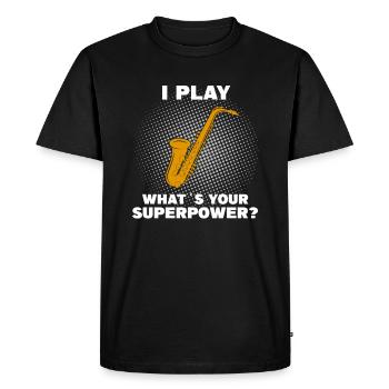 Saxophone Music Instrument Jazz Saxophone Saying - Men's Premium Organic T-Shirt - black - Front - Nico (187cm)
