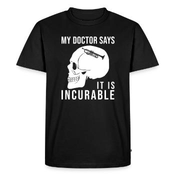 Trompette trompette drôle - T-shirt Premium bio Homme - noir - Devant - Nico (187cm)