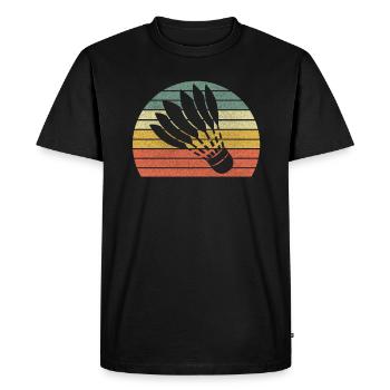 Badminton Balle de plumes Balles Sport - T-shirt Premium bio Homme - noir - Devant - Nico (187cm)
