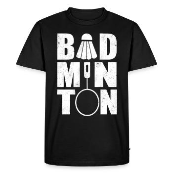 Badminton Balle de balle de badminton cadeau - T-shirt Premium bio Homme - noir - Devant - Nico (187cm)