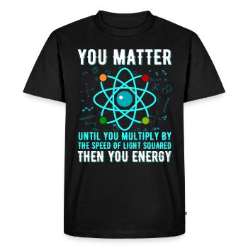 Physics Physicist Science Chemistry Gift - Men's Premium Organic T-Shirt - black - Front - Nico (187cm)