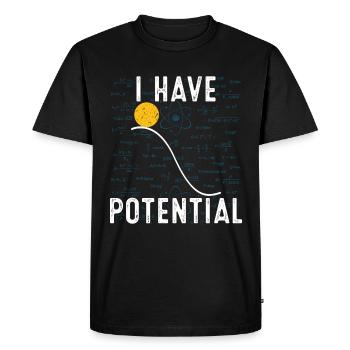 Physics Physicist Science Chemistry Gift - Men's Premium Organic T-Shirt - black - Front - Nico (187cm)