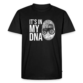Tractor DNA saying farmer tractor agriculture - Men's Premium Organic T-Shirt - black - Front - Nico (187cm)