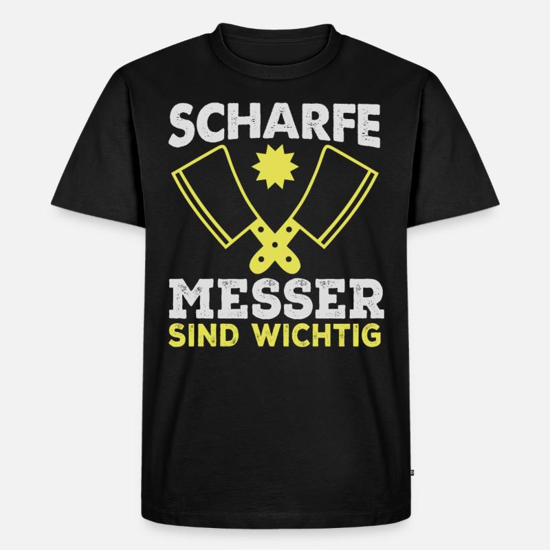 Metzger Fleischer Fleisch Fleischerei Geschenk - Männer Premium Bio T-Shirt - Schwarz