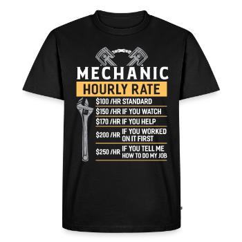 Mécanicien automobile mécanicien garage garage cadeau - T-shirt Premium bio Homme - noir - Devant - Nico (187cm)