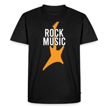 Rock Music - Men's Premium Organic T-Shirt - black - Front - Nico (187cm)