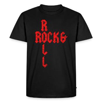 Rock and Roll - T-shirt Premium bio Homme - noir - Devant - Nico (187cm)