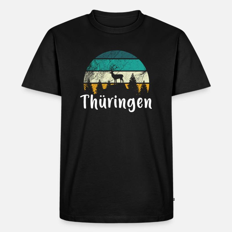 Thüringer Thüringen - Männer Premium Bio T-Shirt - Schwarz