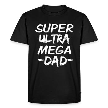 super papa - T-shirt Premium bio Homme - noir - Devant - Nico (187cm)