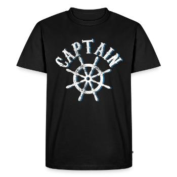 Capitaine - T-shirt Premium bio Homme - noir - Devant - Nico (187cm)