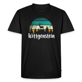 Wittgenstein Bad Berleburg Bad Laasphe Erndtebrück - Männer Premium Bio T-Shirt - Schwarz - Vorne - Nico (187cm)